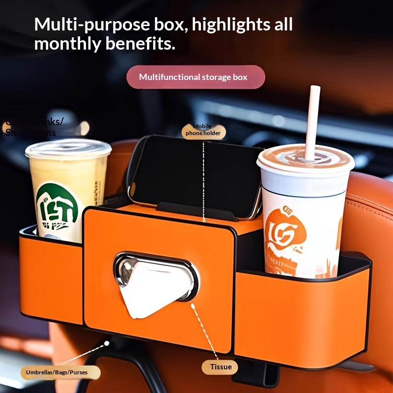 Ultimate Car Seat Back Organizer with Cup Holder & Storage