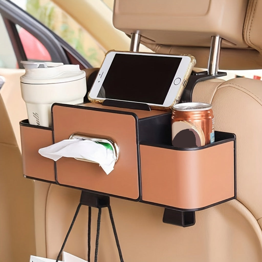 Ultimate Car Seat Back Organizer with Cup Holder & Storage
