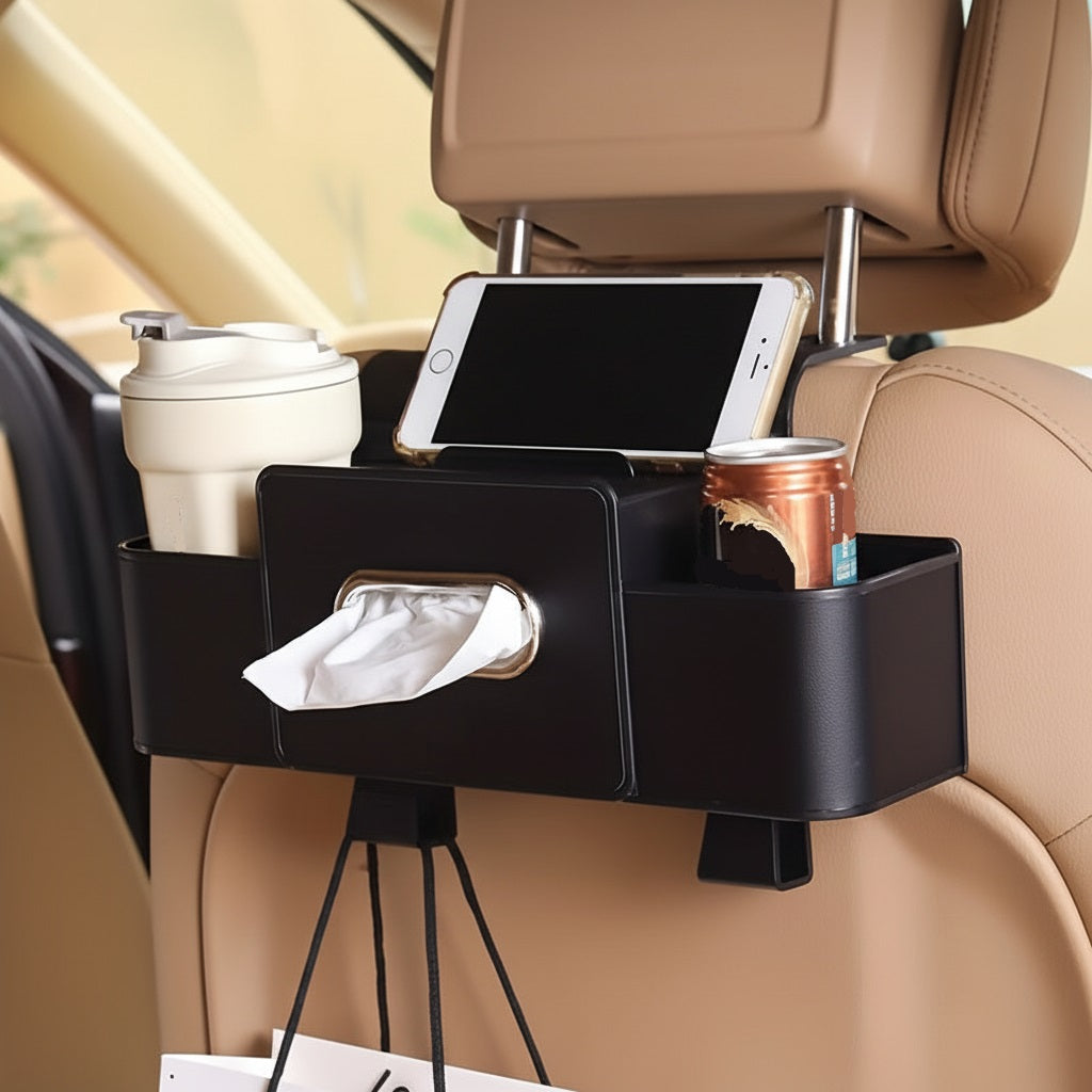Ultimate Car Seat Back Organizer with Cup Holder & Storage