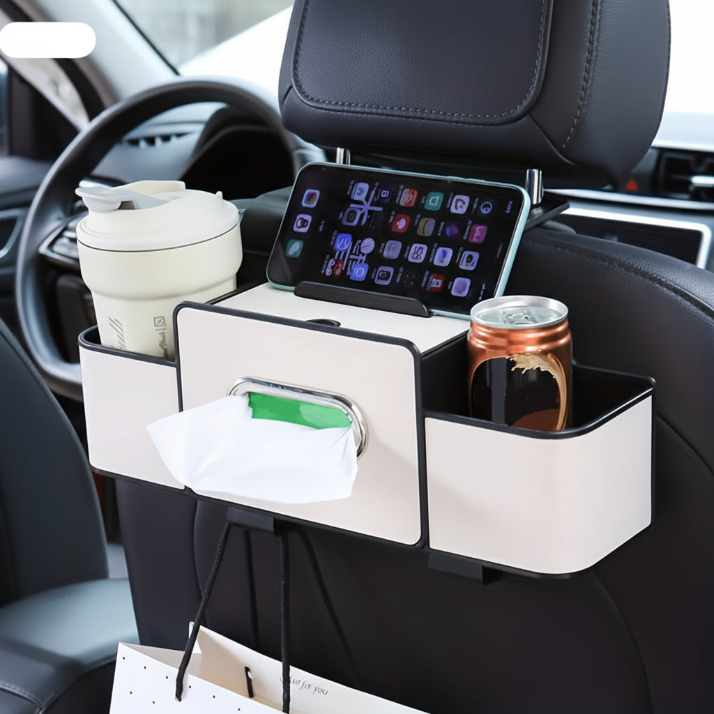 Ultimate Car Seat Back Organizer with Cup Holder & Storage