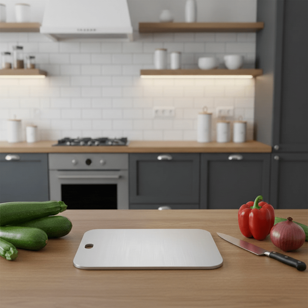 TitanGuard Stainless Steel Cutting Board for Effortless Prep