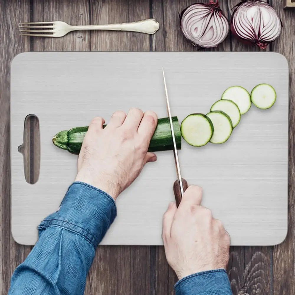 TitanGuard Stainless Steel Cutting Board for Effortless Prep