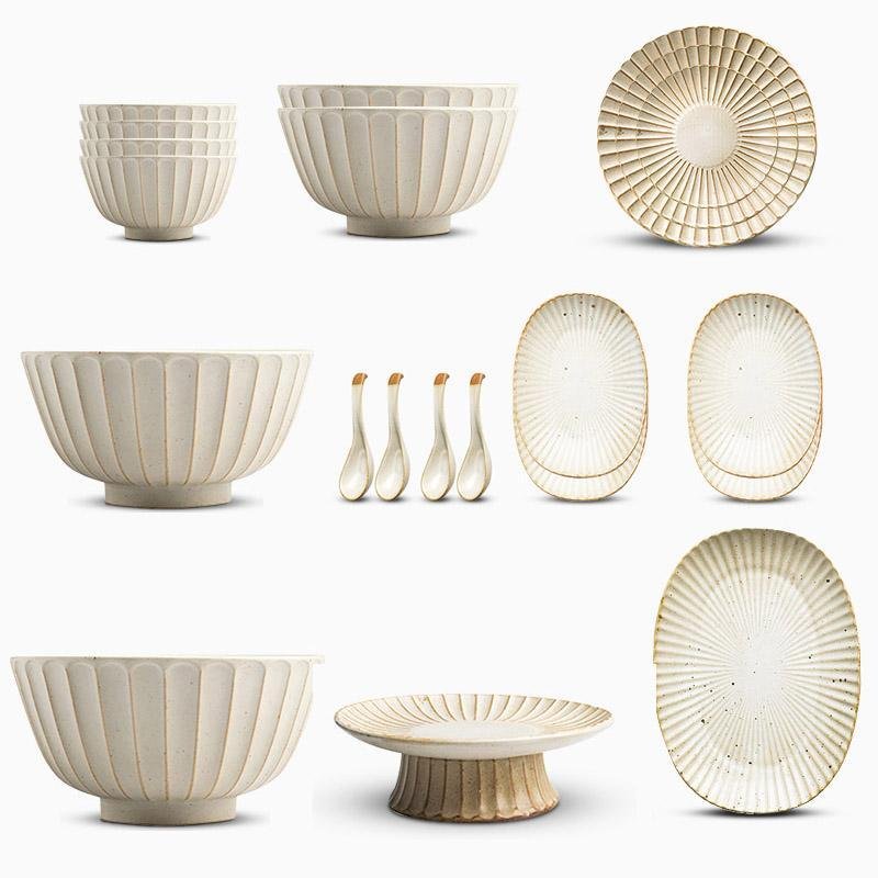 21 Piece Stoneware Dinnerware Set - dazuma