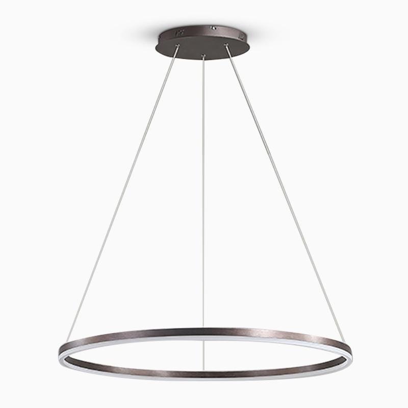 16'' Simple Circle Acrylic Pendant Light - Single Pendant Lighting with Aluminum Structure