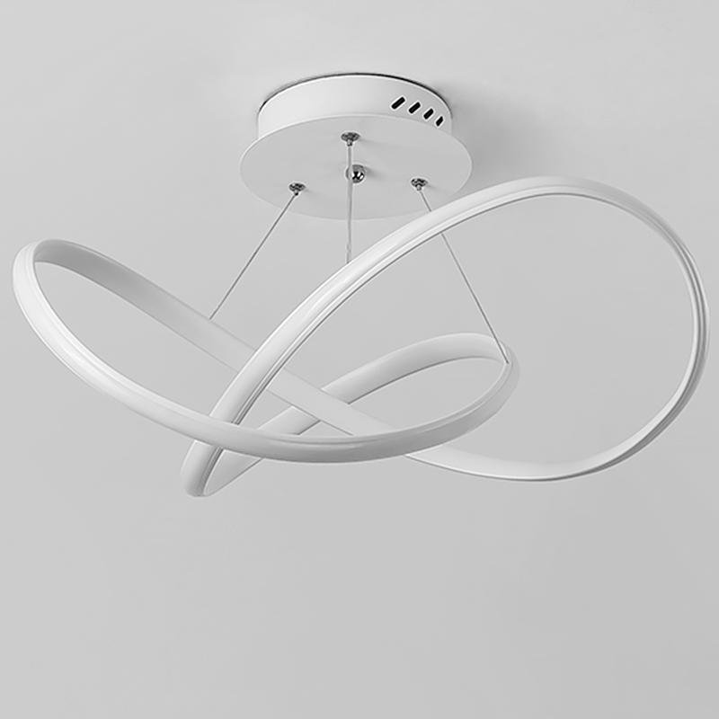 20'' Modern LED Ribbon Flush Mount Ceiling Lights for Living Room