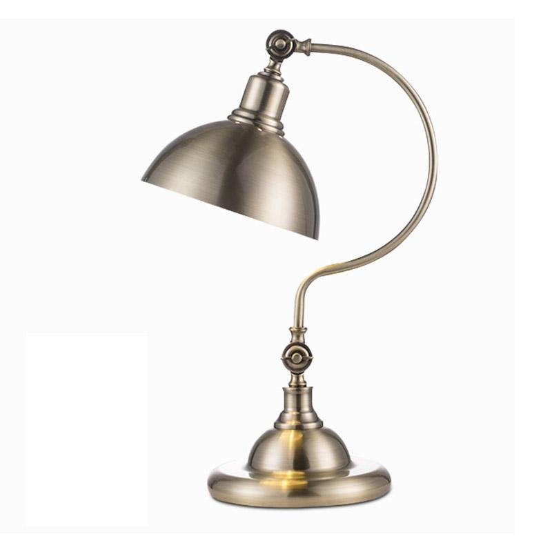 20'' Antique Metallic Adjustable Dome Shade LED Desk Lamp with Gooseneck Arm