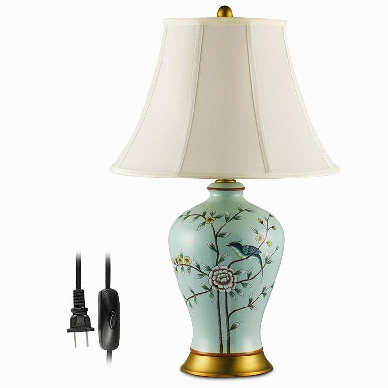23 Inch Vivid Branches and Birds Taavita Porcelain Table Lamp