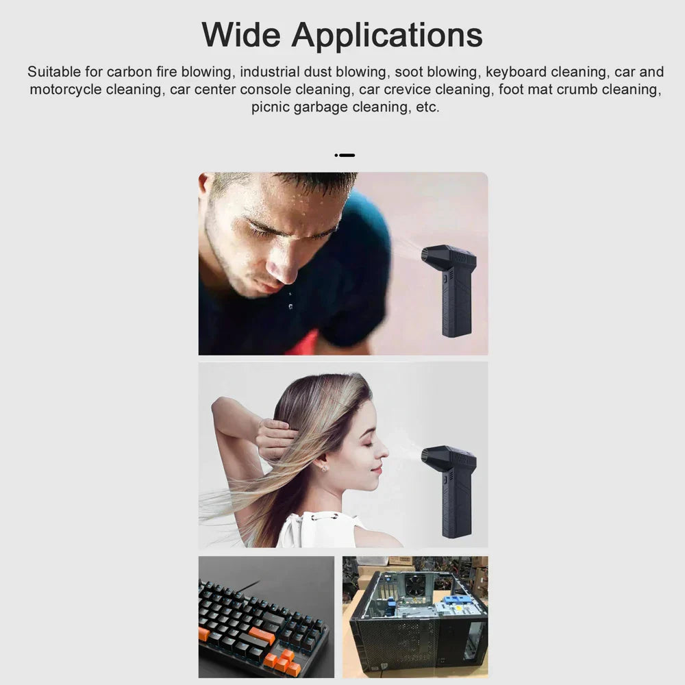Rechargeable Handheld Air Blower for Effortless Cleaning