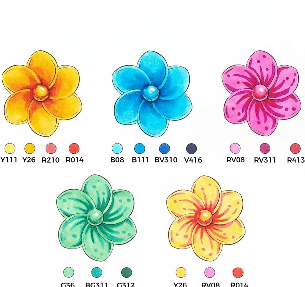 VibrantArt Dual-Tip Marker Set with 48 Rich Inks for Artists
