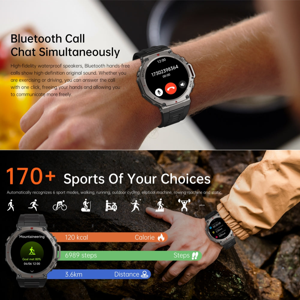 Sport Watch with GPS and AMOLED Screen | 170+ Activity Modes | 5ATM Waterproof