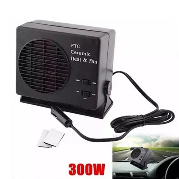 12V Vehicle Heater | Ceramic Heating Element & Fan Mode | Built-In Thermostat