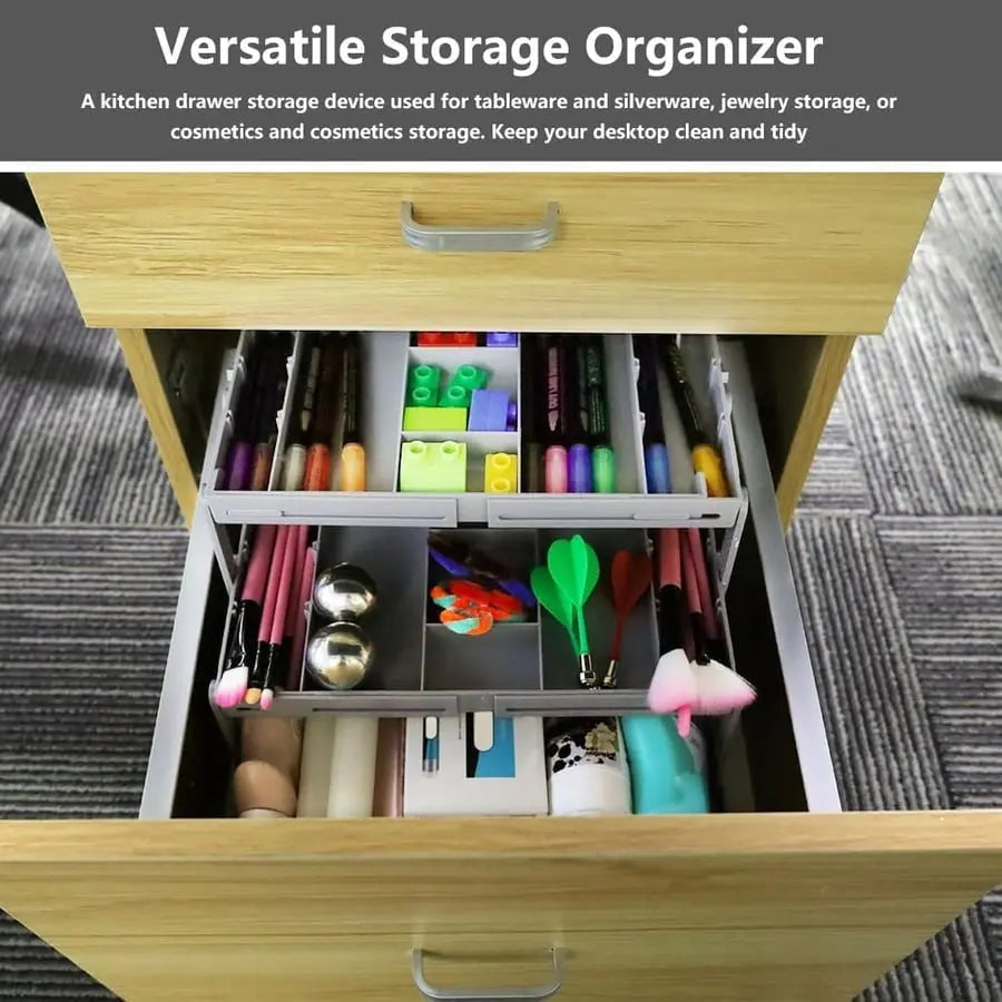 3-Tier Drawer Organizer | Adjustable Dividers & Modular Design | Durable | Space-Saving Storage