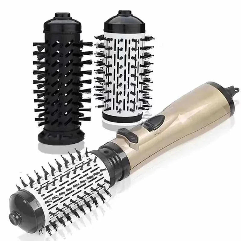 3-in-1 Rotating Hair Styler | Multi-Directional Rotation & Swap Brushes | Ceramic Ionic Care
