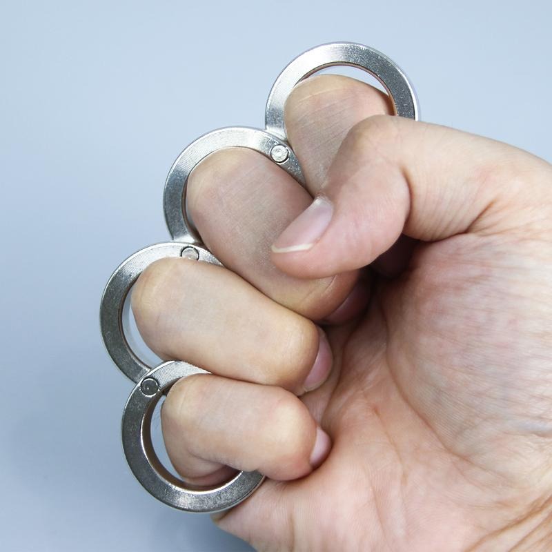 4-Ring Foldable Fidget Toy | Smooth Rotating Rings | Titanium-Plated Steel | Stress Relief