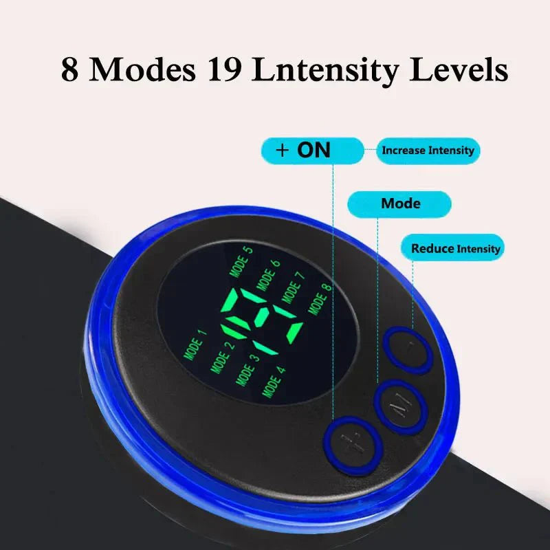 Abs Trainer | EMS Muscle Stimulator | 19 Intensity Levels | Portable Design