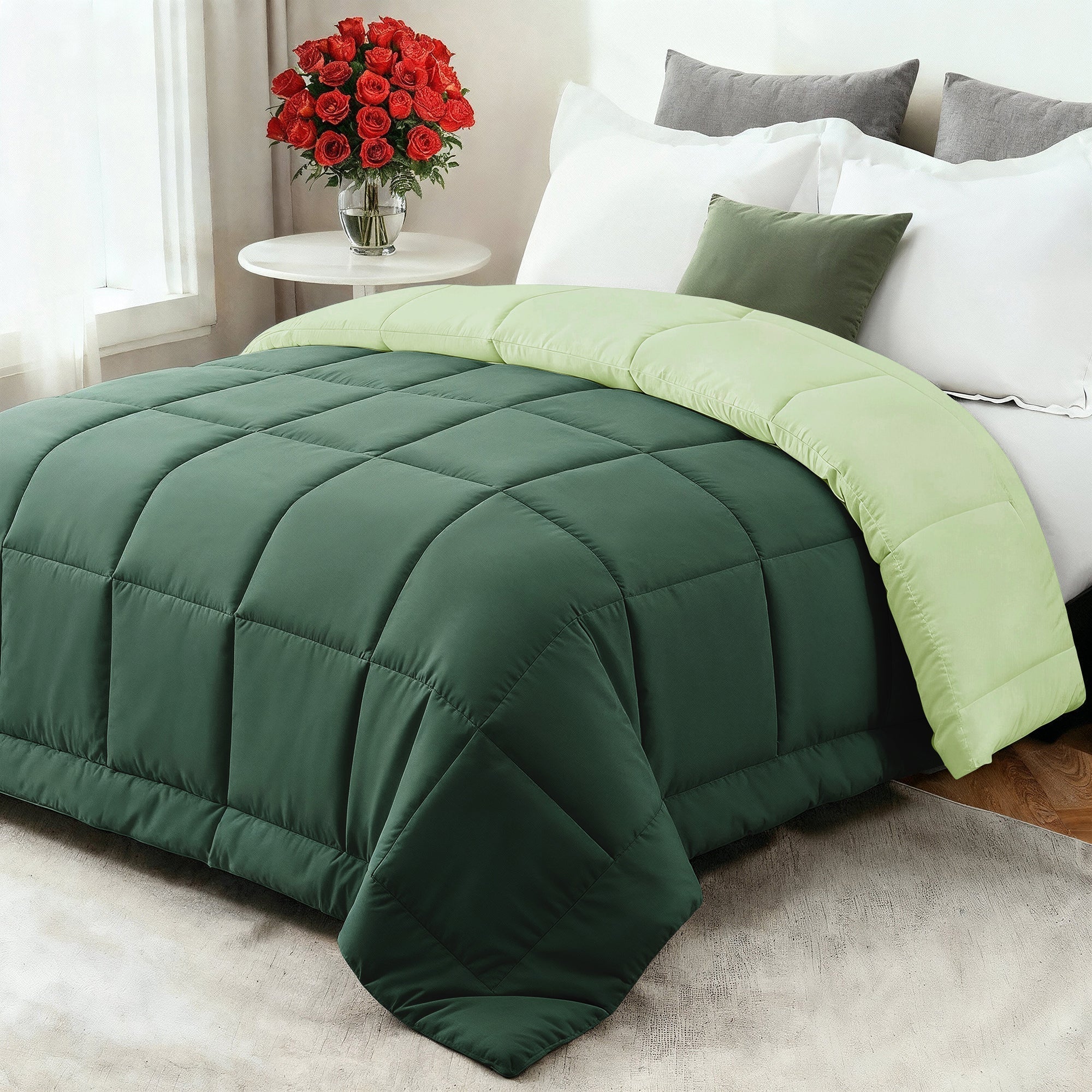 All-Season Comforter | Ultra-Soft Down-Alternative Fill | Microfiber Shell & Machine Washable