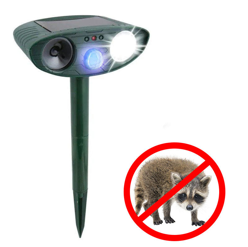 Animal Repeller | Motion-Activated Solar Ultrasonic | Weatherproof | Garden & Yard Protection