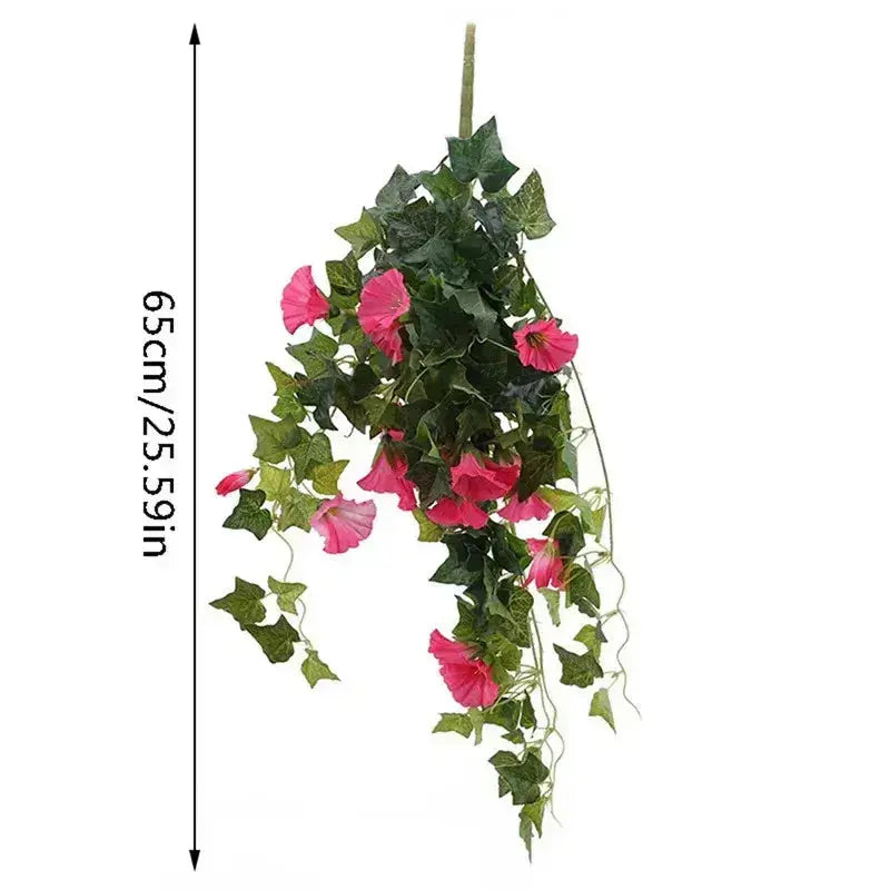 Artificial Morning Glory Vines | Realistic UV-Resistant | Premium Silk, 66 cm