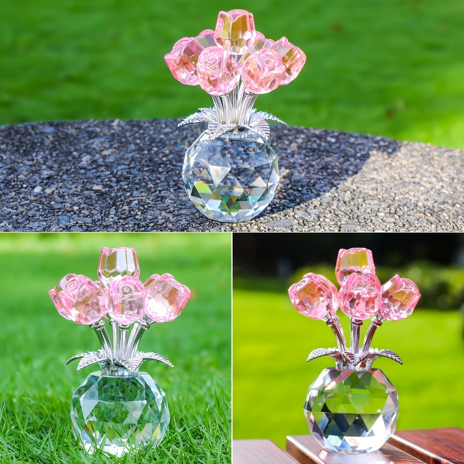 Artificial Rose Bouquet | Hand-Finished Faceted Petals | Colorful Options | Mother's Day Gift