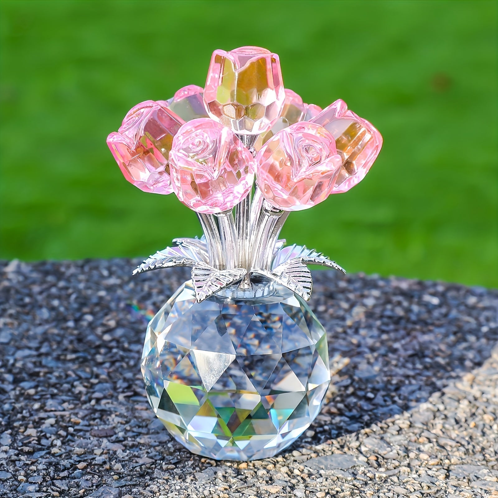 Artificial Rose Bouquet | Hand-Finished Faceted Petals | Colorful Options | Mother's Day Gift