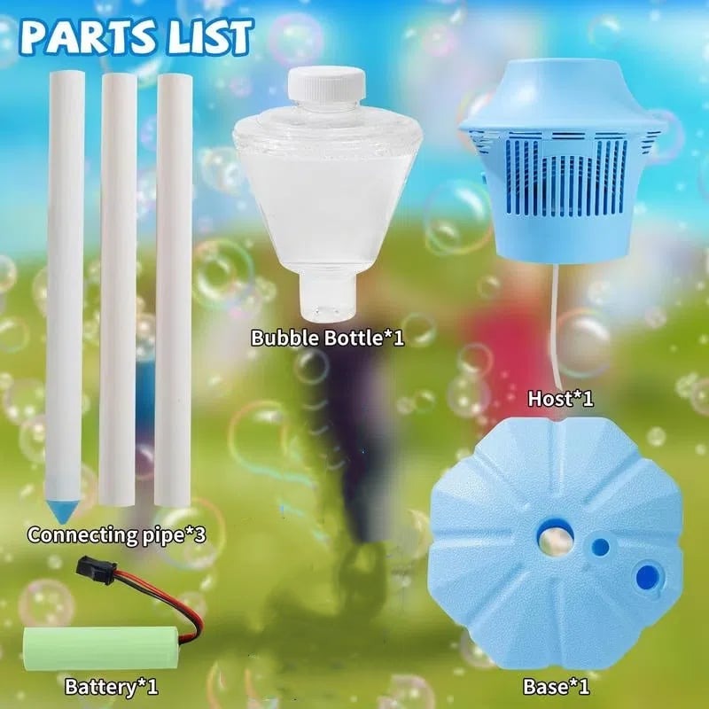 Automatic Bubble Machine for Kids | 20K Bubbles/Min | Adjustable Stand | Indoor & Outdoor