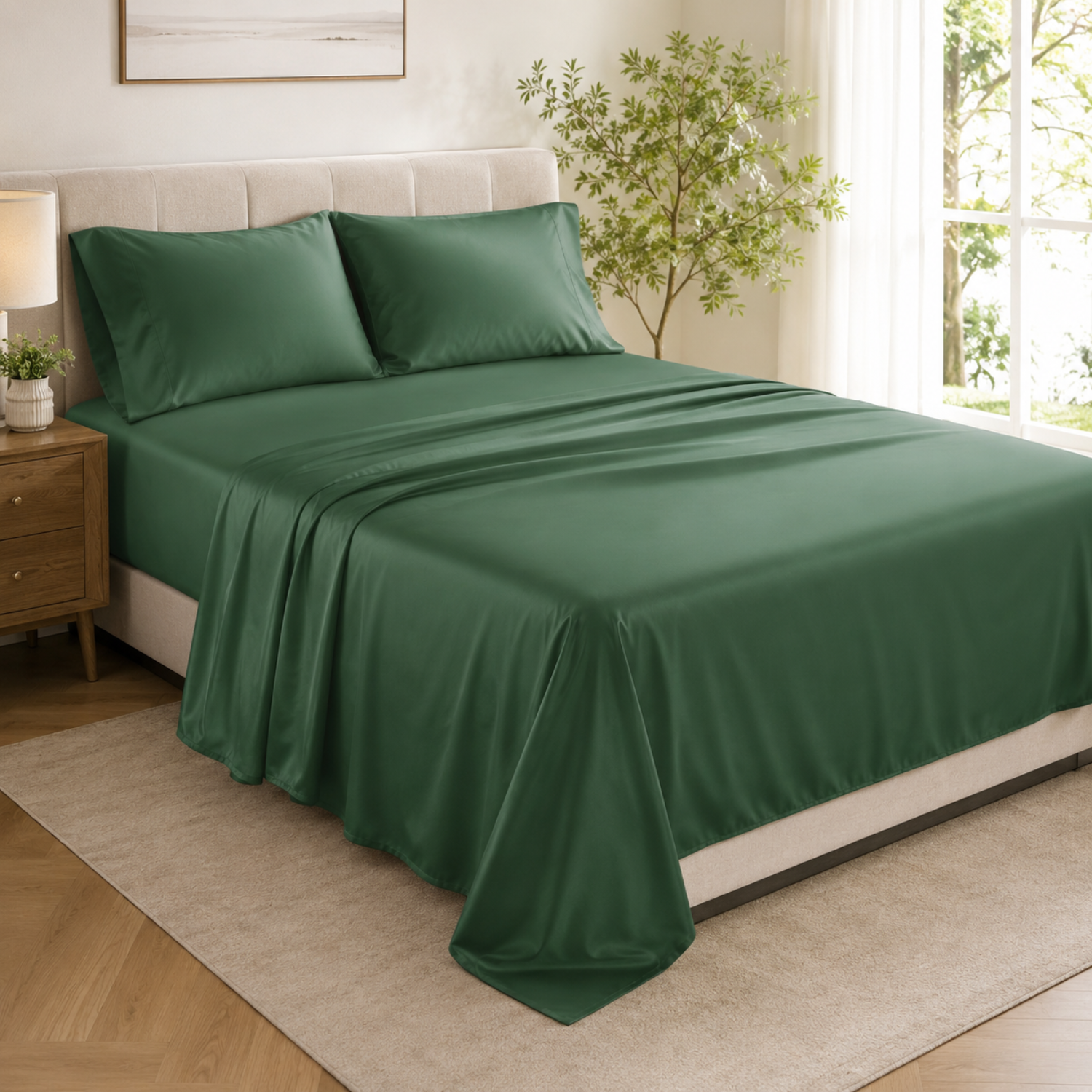 Bamboo Sheet Set | Cooling & Moisture-Wicking | Deep Pocket Fits Up to 16 in