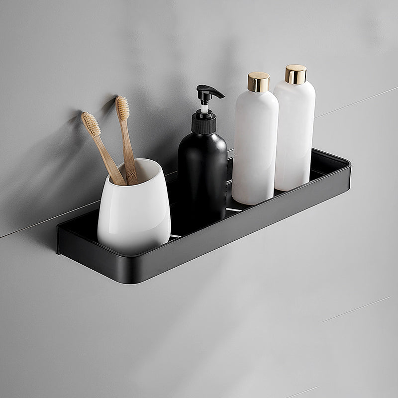 Bathroom Shelf | Matte Black Finish | Stainless Steel & Rust-Resistant | Space-Saving