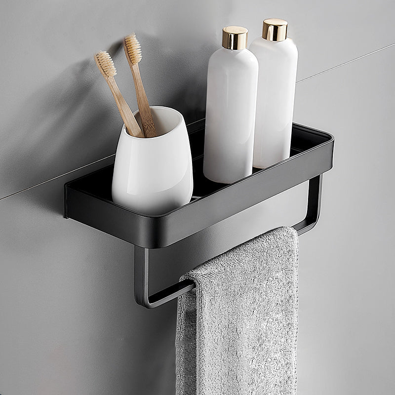 Bathroom Shelf | Matte Black Finish | Stainless Steel & Rust-Resistant | Space-Saving