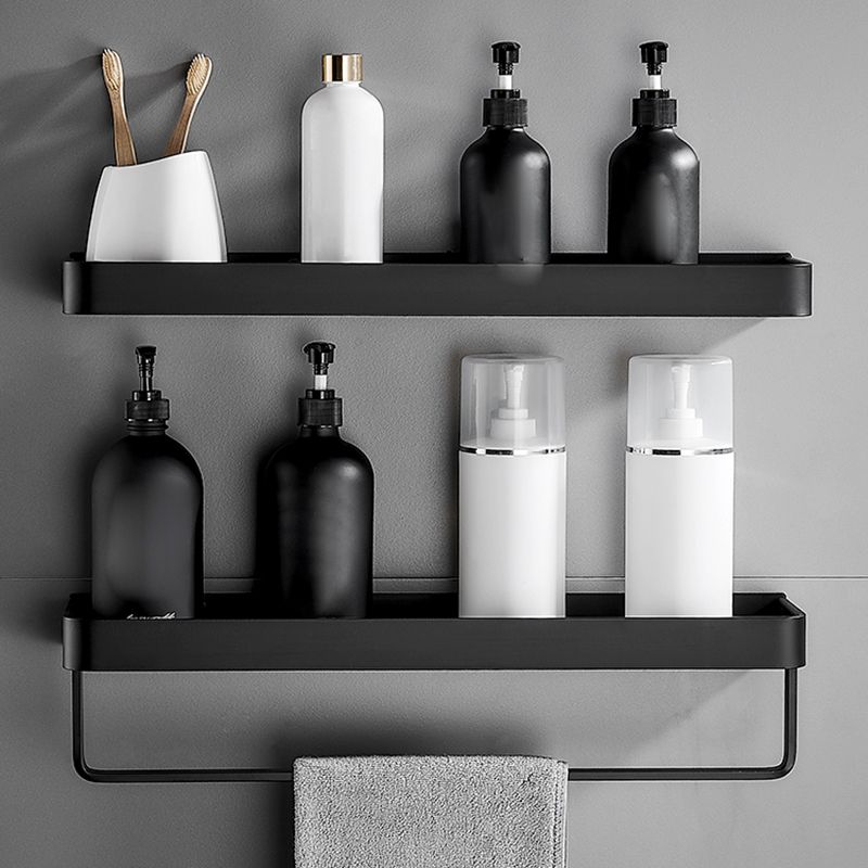 Bathroom Shelf | Matte Black Finish | Stainless Steel & Rust-Resistant | Space-Saving