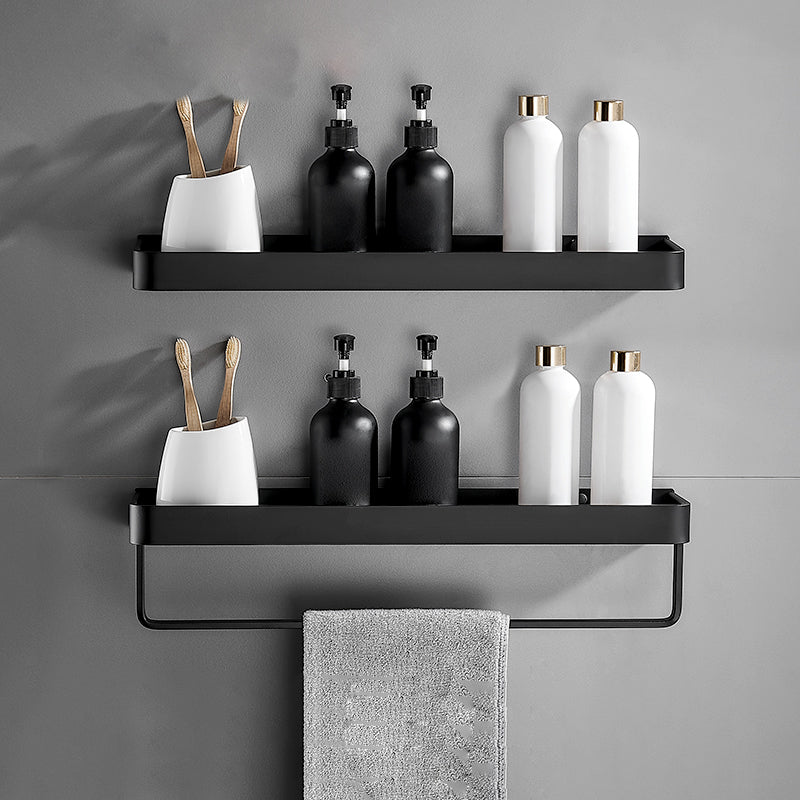 Bathroom Shelf | Matte Black Finish | Stainless Steel & Rust-Resistant | Space-Saving