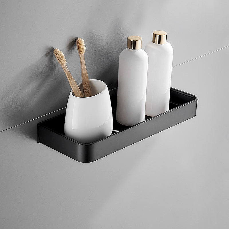 Bathroom Shelf | Matte Black Wall-Mounted | Rust-Resistant Metal | Space-Saving