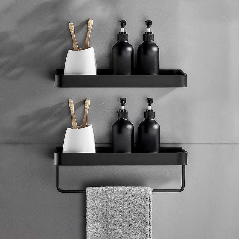 Bathroom Shelf | Matte Black Wall-Mounted | Rust-Resistant Metal | Space-Saving