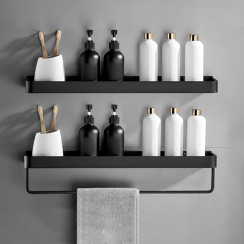 Bathroom Shelf | Matte Black Wall-Mounted | Rust-Resistant Metal | Space-Saving