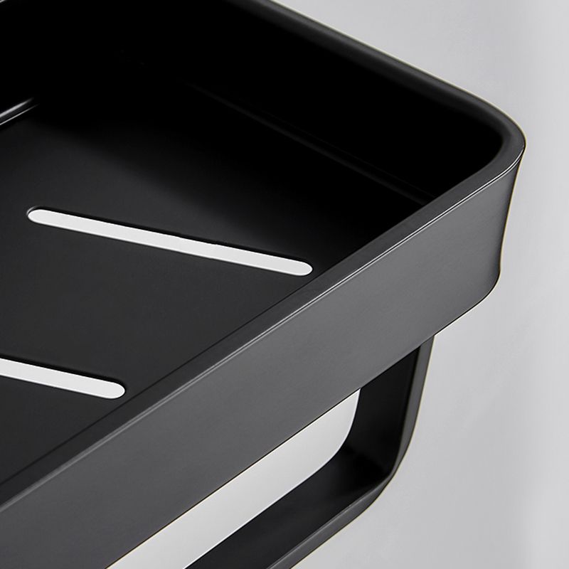 Bathroom Shelf | Matte Black Wall-Mounted | Rust-Resistant Metal | Space-Saving