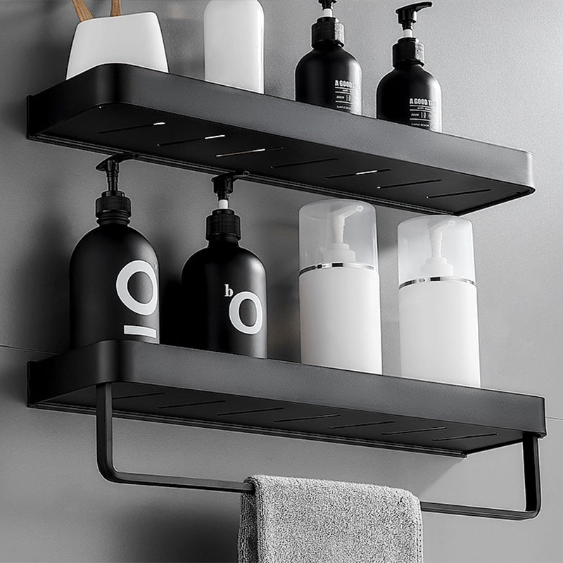 Bathroom Shelf | Matte Black Wall-Mounted | Rust-Resistant Metal | Space-Saving