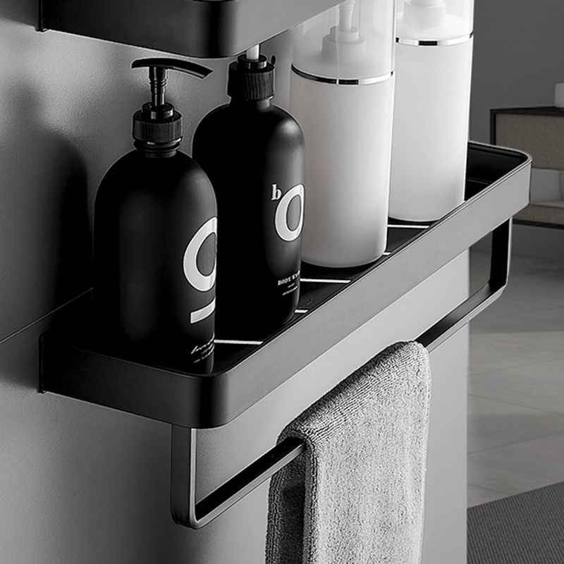 Bathroom Shelf | Matte Black Wall-Mounted | Rust-Resistant Metal | Space-Saving