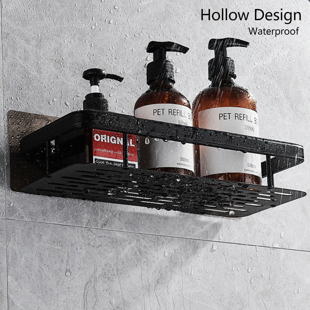 Bathroom Shelves | Metal Suction Cup Mount | Durable Metal | Tool-Free Install