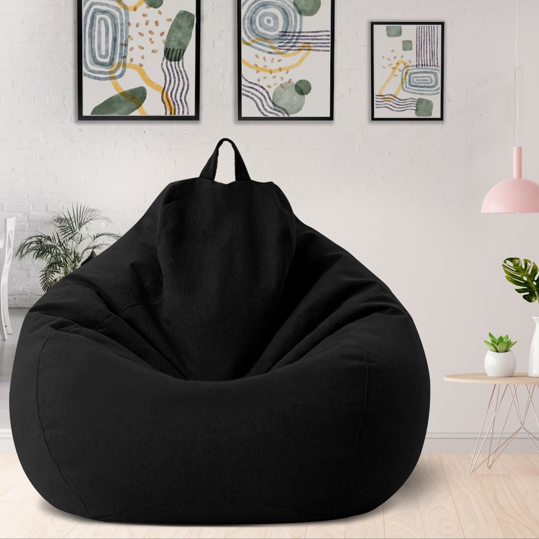 Bean Bag Cover | Linen-Blend Ergonomic Design | Removable & Machine-Washable