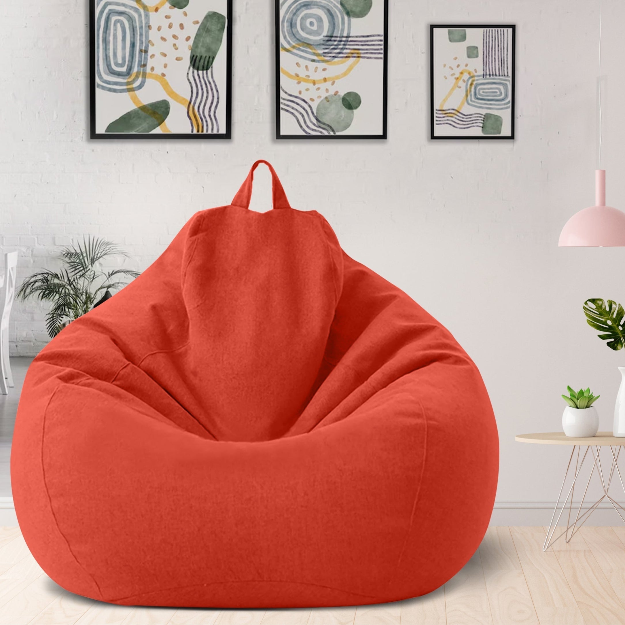 Bean Bag Cover | Linen-Blend Ergonomic Design | Removable & Machine-Washable