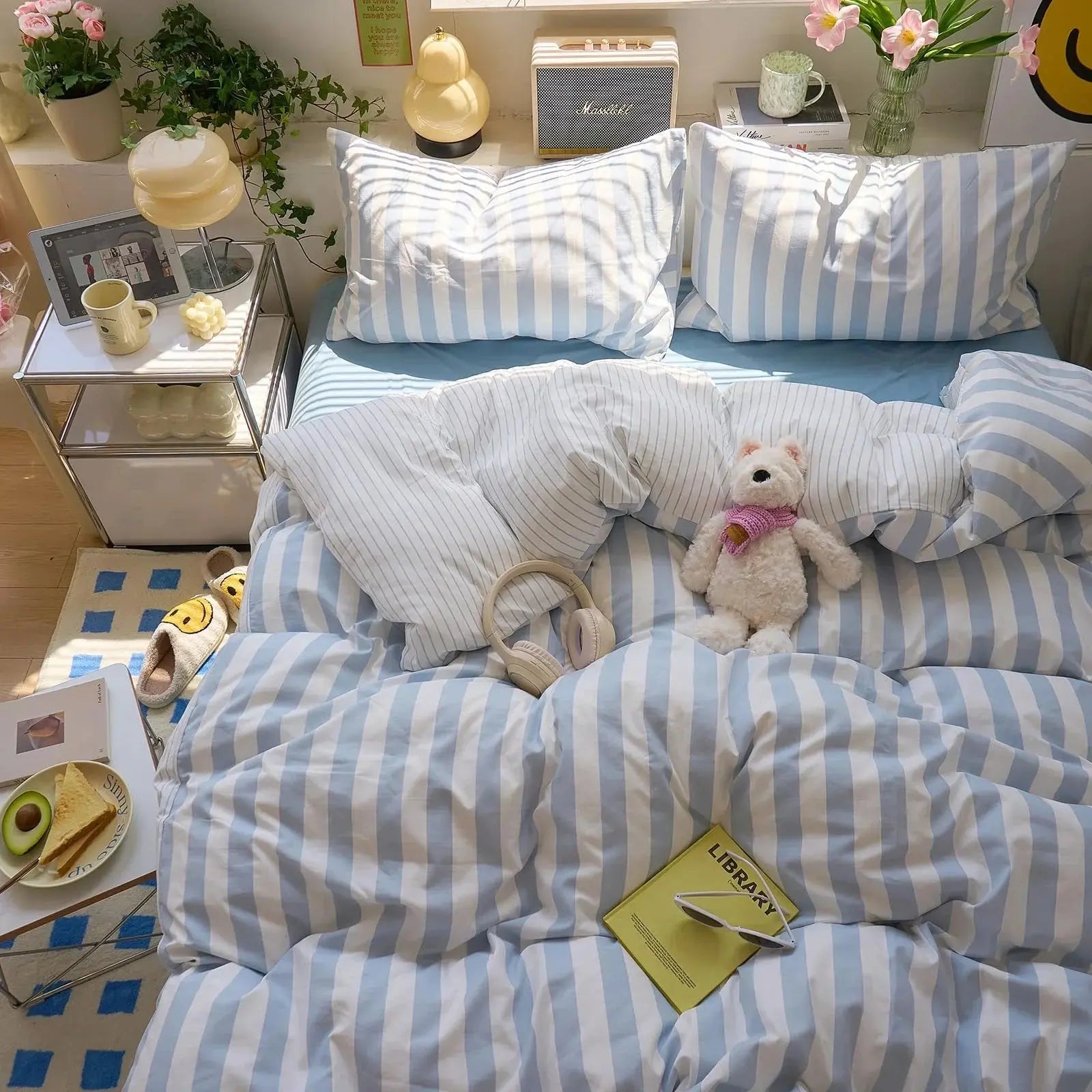 Bedding Set | Washed Cotton Crepe | Quilt, Sheet & Pillowcases | Year-Round Comfort