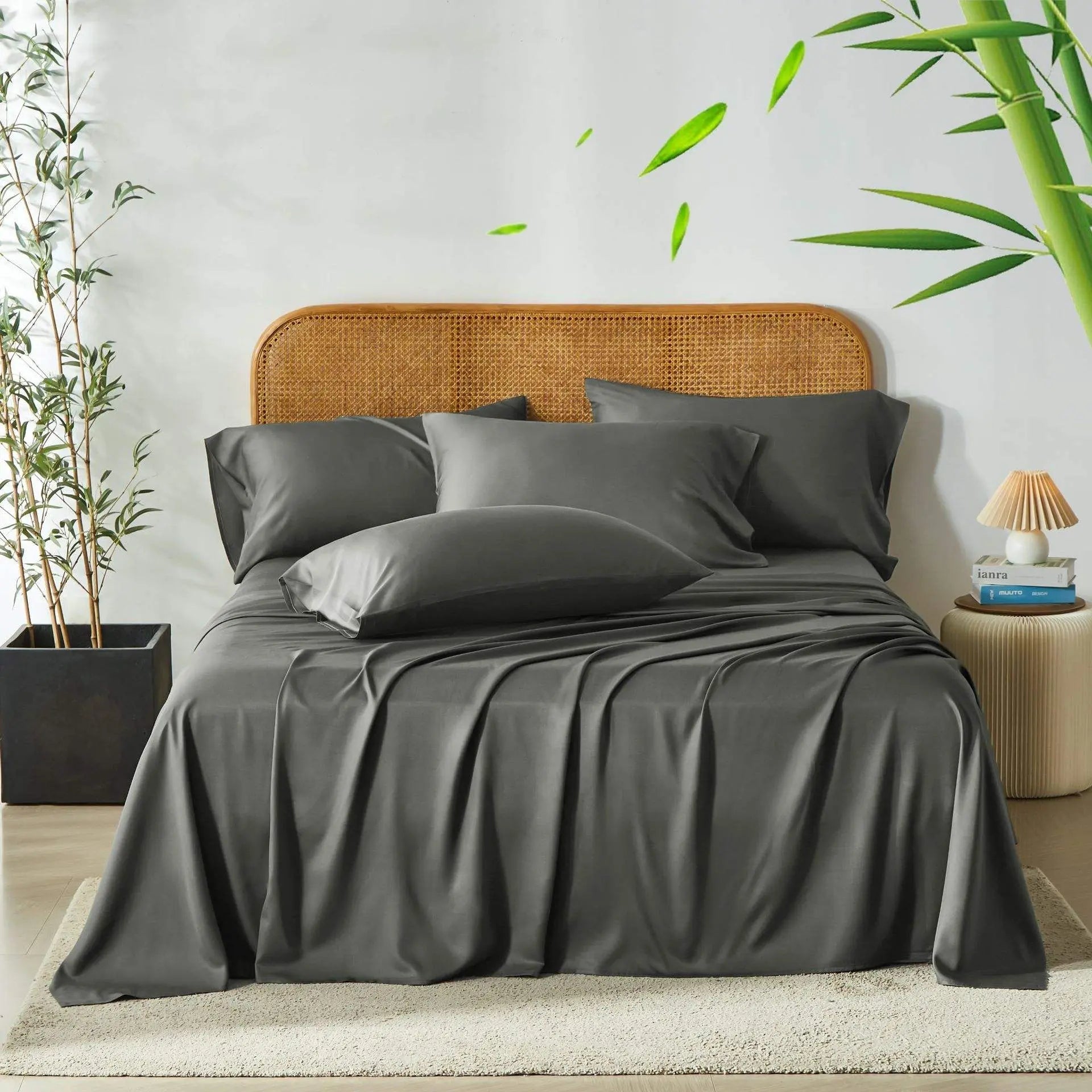Bedding Sheet Set | Silky Soft Cooling Design | Organic Bamboo Fiber & Deep-Pocket Fit
