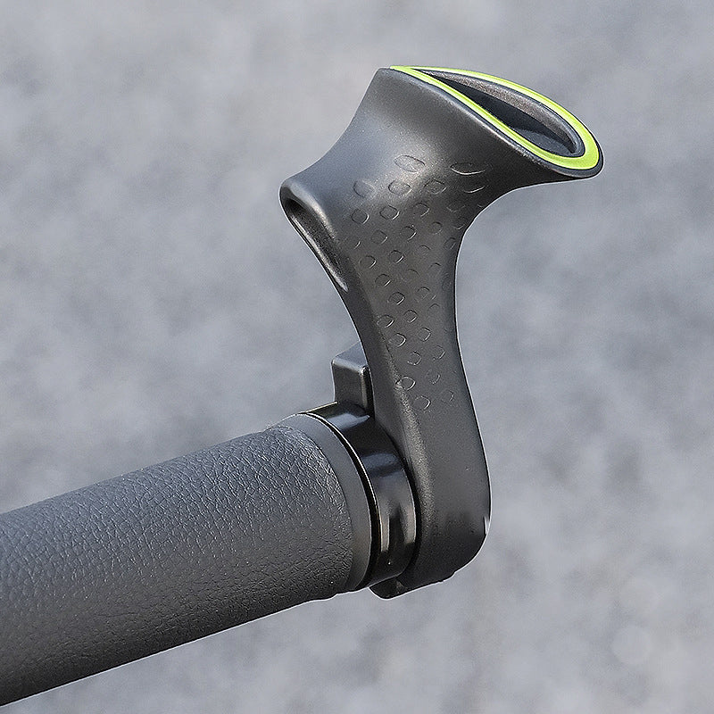 Bicycle Handlebar Grips | Ergonomic O-Shape | Carbon Fiber & Nylon | Fluorescent Visibility