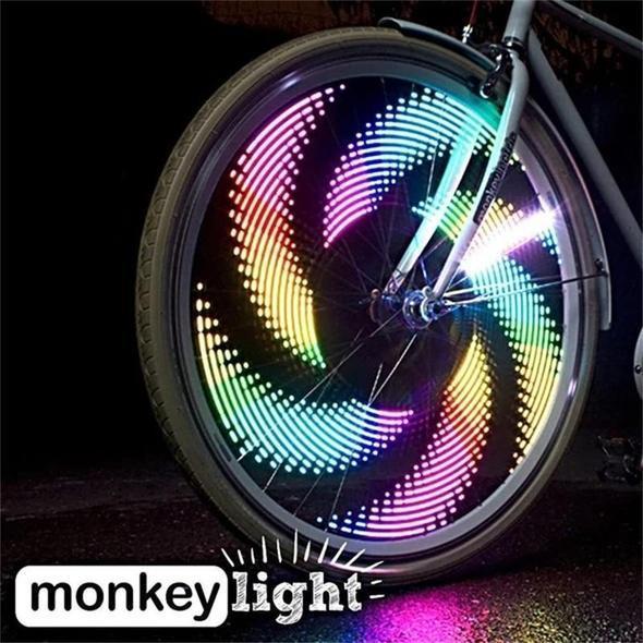 Bike Spoke LED Wheel Light | 32 Patterns RGB Display | Clip-On Battery Powered | High Visibility
