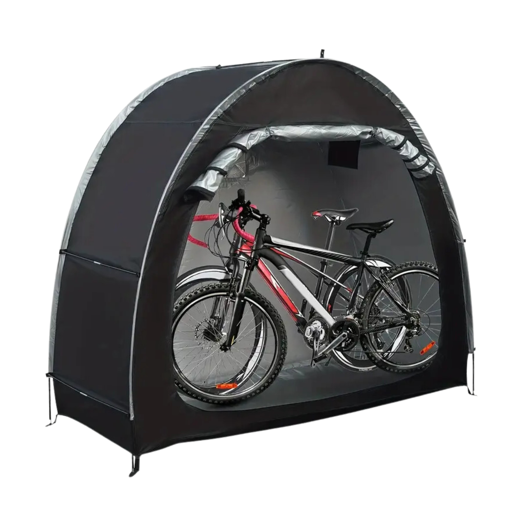 Bike Storage Tent | Waterproof & UV-Resistant | Fits 2 Bikes | Silver-Coated Oxford Fabric