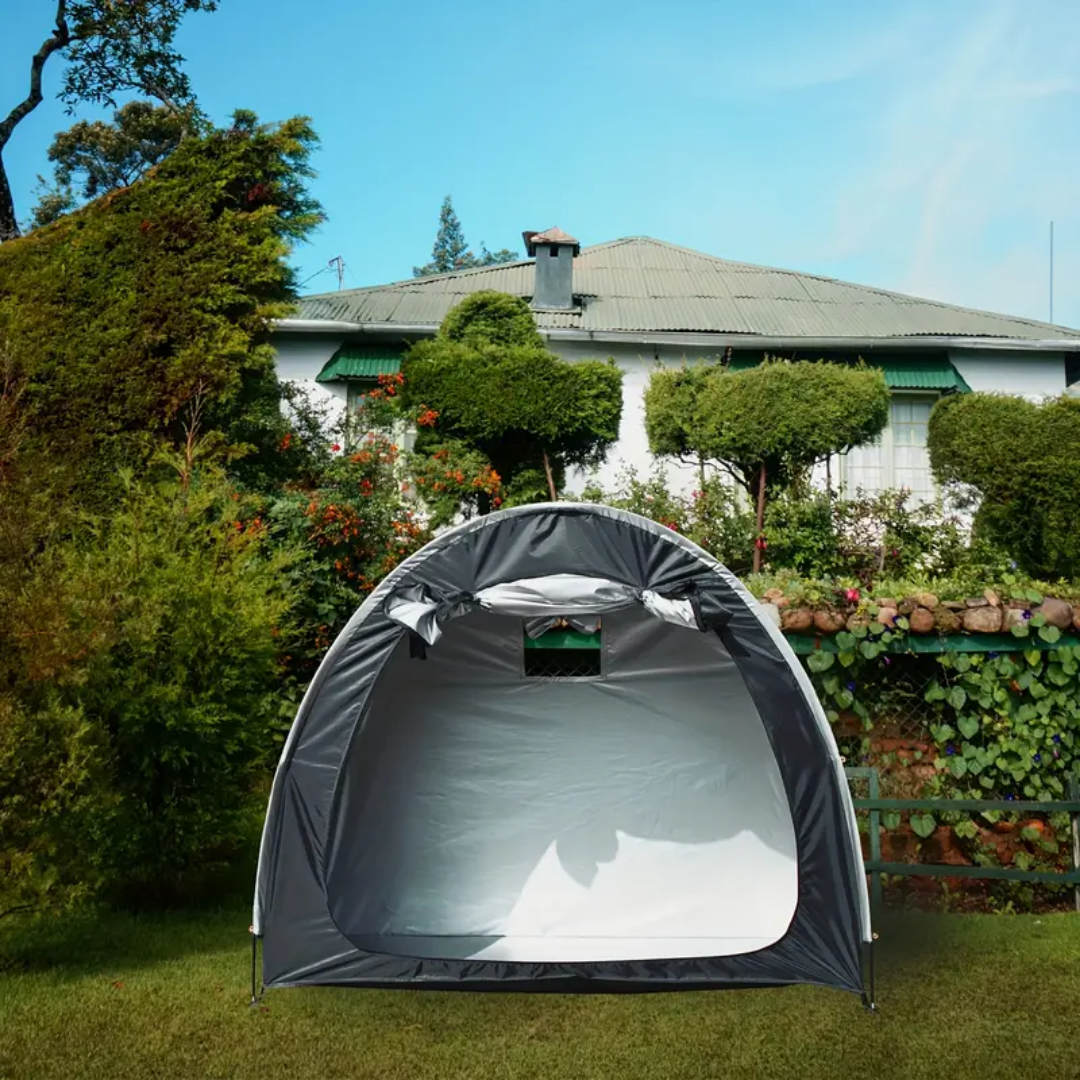Bike Storage Tent | Waterproof & UV-Resistant | Fits 2 Bikes | Silver-Coated Oxford Fabric
