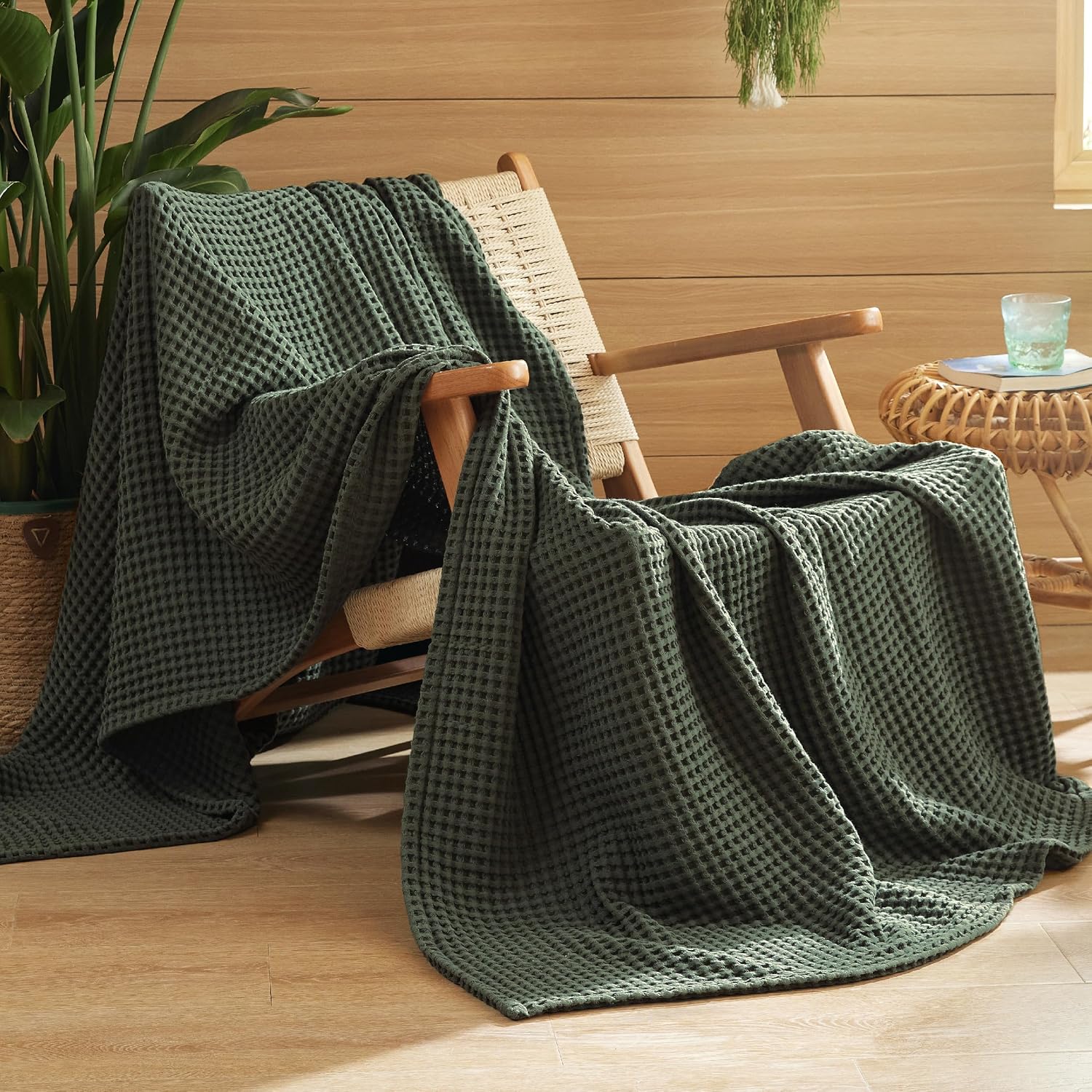 Blanket | Waffle Weave | 100% Cotton & Lightweight Breathable