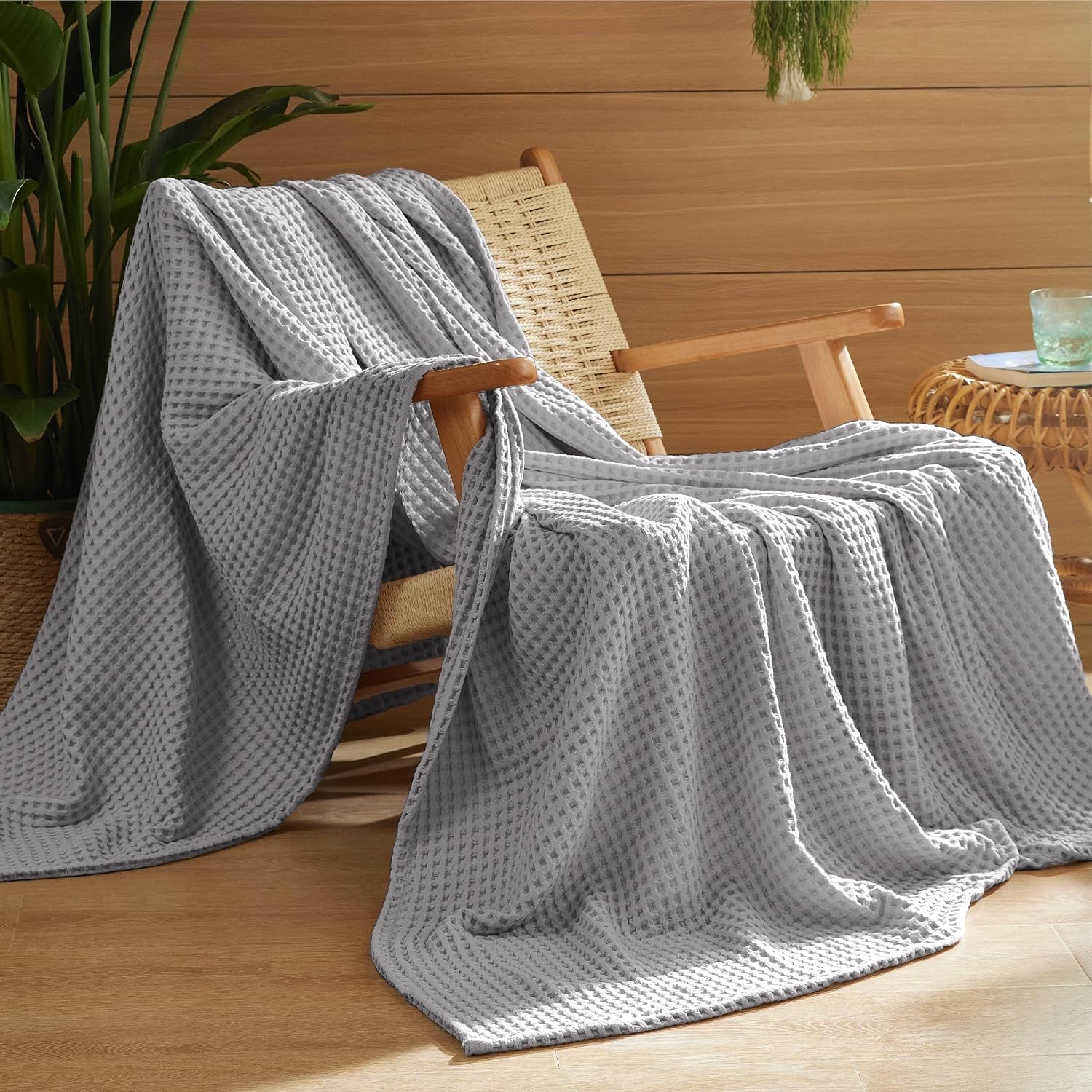 Blanket | Waffle Weave | 100% Cotton & Lightweight Breathable