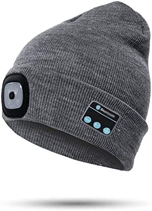 Bluetooth Beanie Hat (Unisex) | Wireless Headphones & Detachable LED | USB Rechargeable