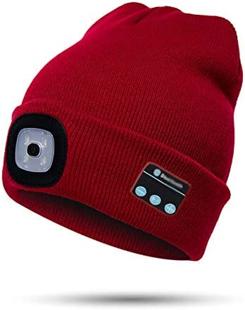 Bluetooth Beanie Hat (Unisex) | Wireless Headphones & Detachable LED | USB Rechargeable