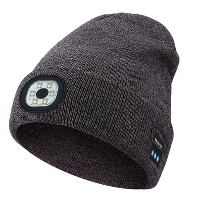 Bluetooth Beanie | LED Light & Built-In Speakers | Rechargeable | Warmth